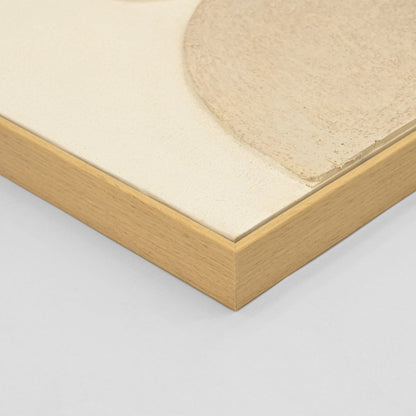 WALL PAINTING 3D SWIRL HM4573 WITH BEIGE PS FRAME-HANDMADE ROUND SHAPES 152x5x52Hcm.