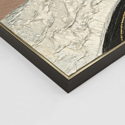 WALL PAINTING ABSTRACT HM4552.02 BEIGE PS FRAME-CANVAS-HANDMADE 152x4.5x52Hcm.