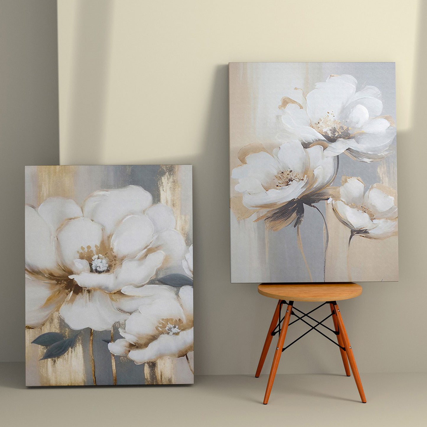 WALL PAINTING 2PCS SERIES GOBI HM4835 PRINTED CANVAS 50x3(thickness)x70Hcm.(x2)