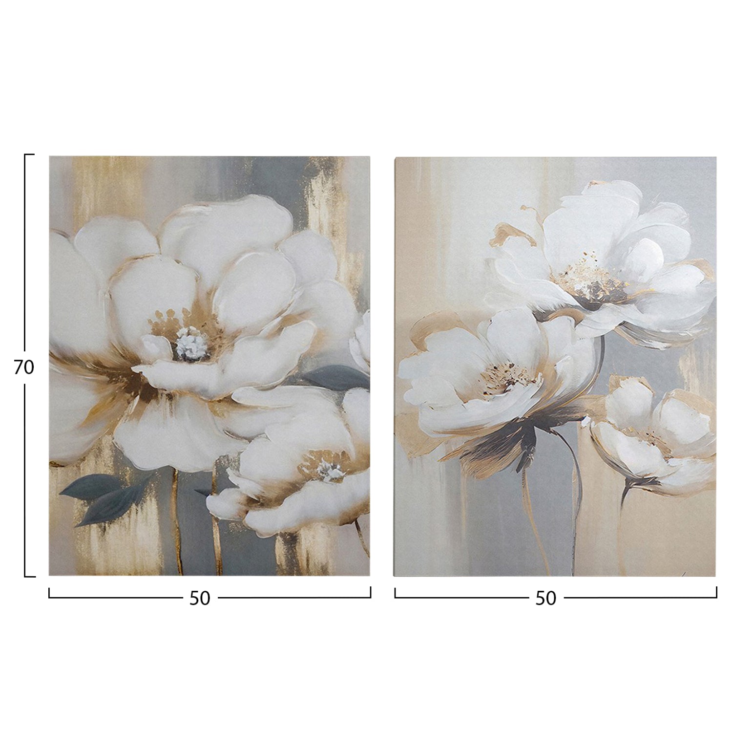 WALL PAINTING 2PCS SERIES GOBI HM4835 PRINTED CANVAS 50x3(thickness)x70Hcm.(x2)