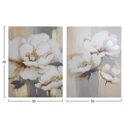 WALL PAINTING 2PCS SERIES GOBI HM4835 PRINTED CANVAS 50x3(thickness)x70Hcm.(x2)