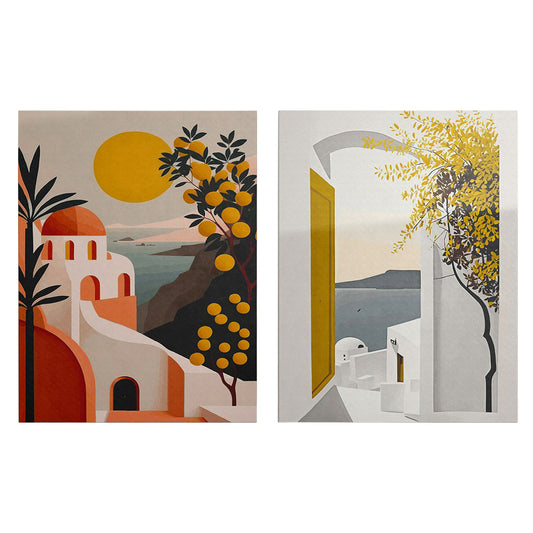 WALL PAINTING 2PCS SERIES GOBI HM4838 PRINTED CANVAS 50x3(thickness)x70Hcm.(x2)