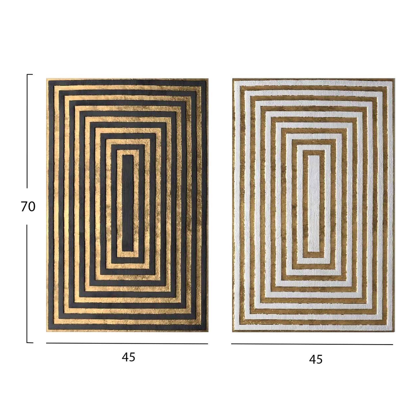 WALL PAINTING 2PCS SERIES GOBI HM4841 PRINTED CANVAS 45x2.8(thickness)x70Hcm.(x2)