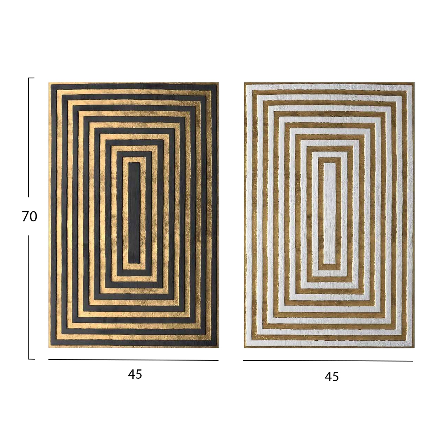 WALL PAINTING 2PCS SERIES GOBI HM4841 PRINTED CANVAS 45x2.8(thickness)x70Hcm.(x2)