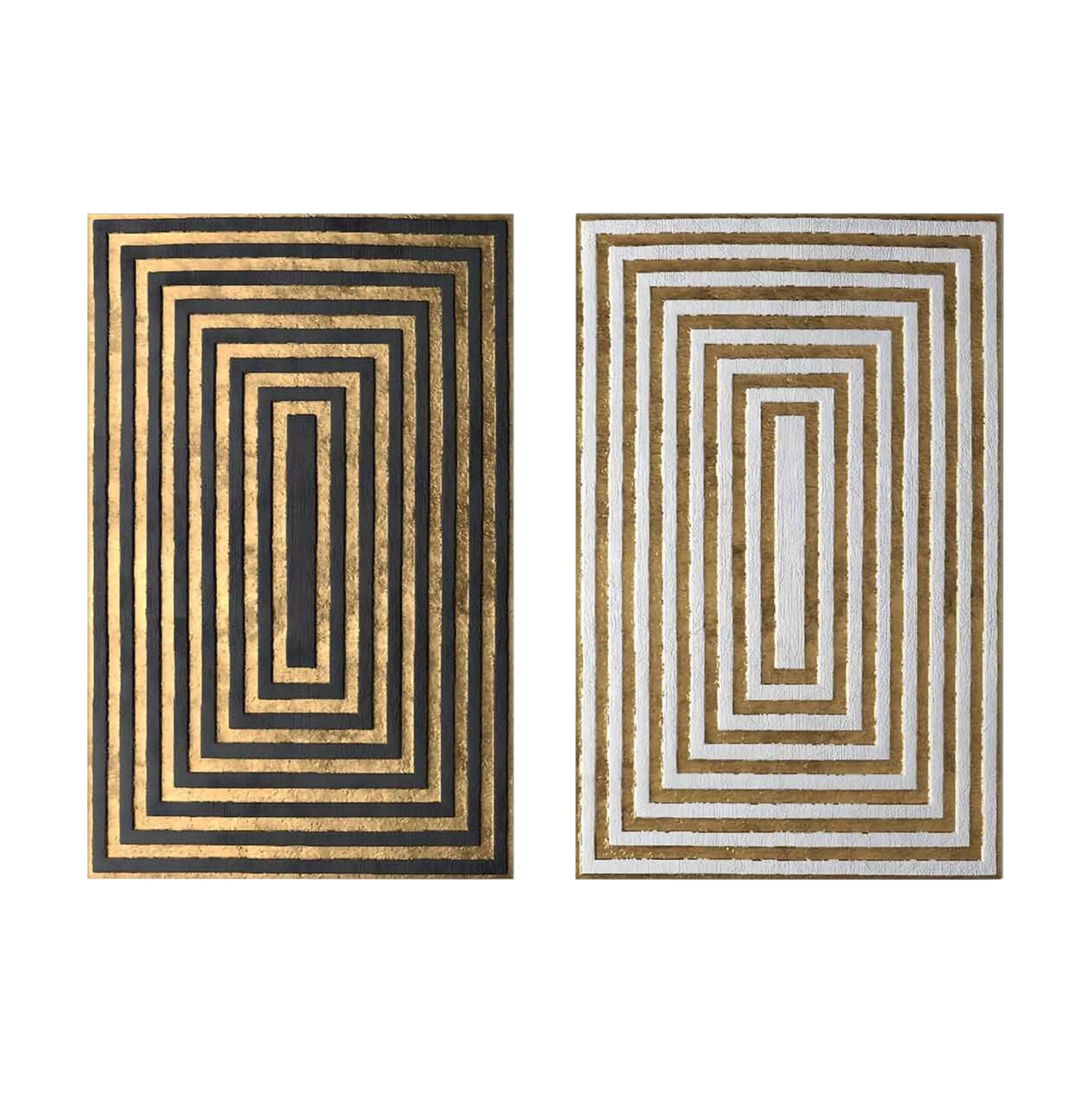 WALL PAINTING 2PCS SERIES GOBI HM4841 PRINTED CANVAS 45x2.8(thickness)x70Hcm.(x2)