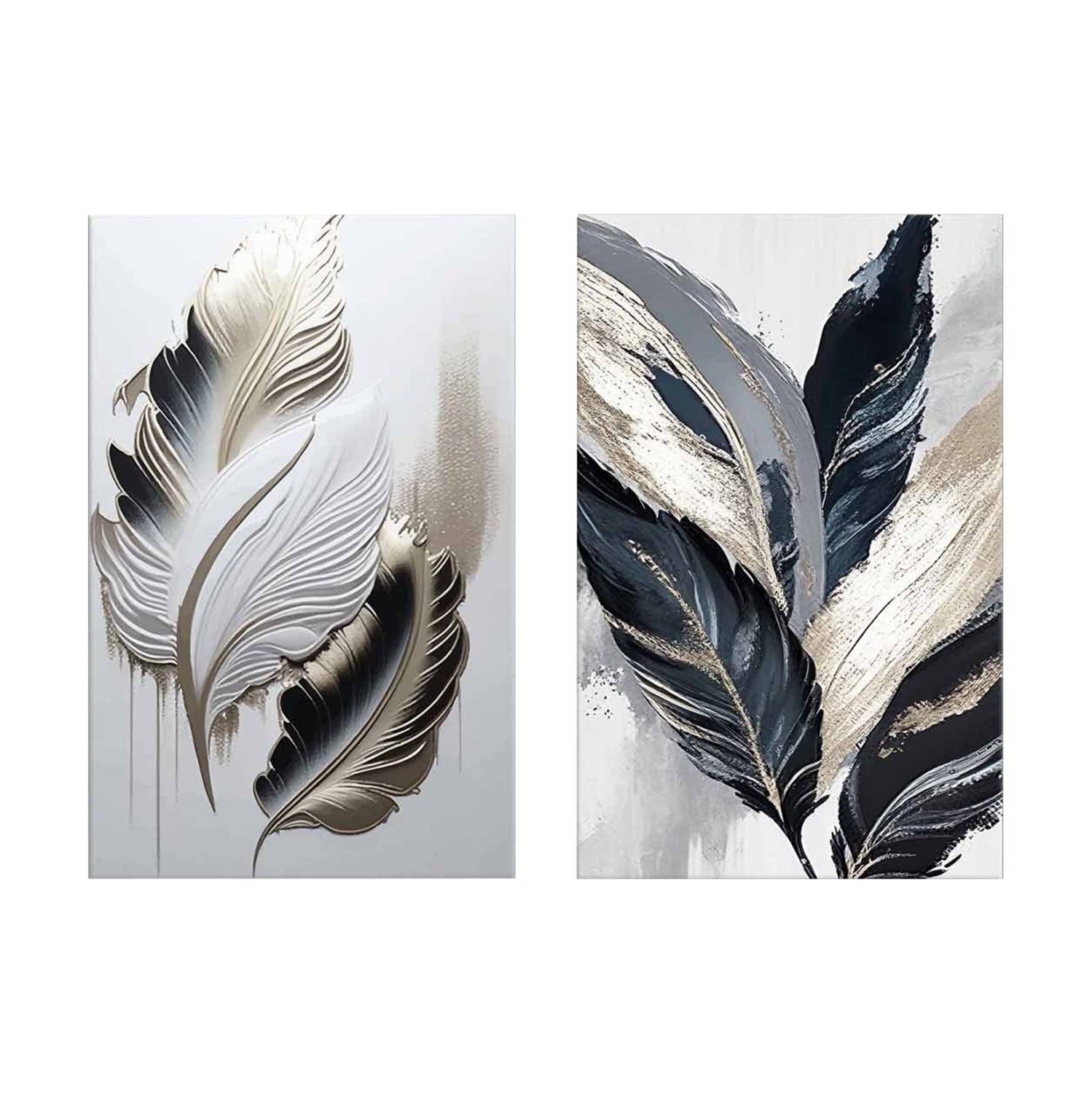 WALL PAINTING 2PCS SERIES GOBI HM4843 PRINTED CANVAS 45x2.8(thickness)x70Hcm.(x2)