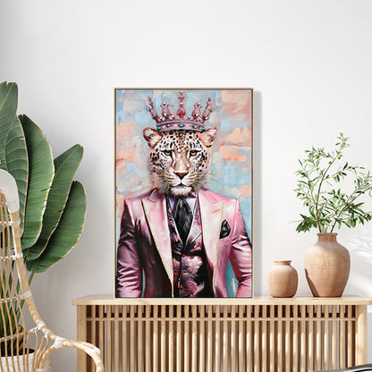 WALL PAINTING LEOPAR HM4540 BEIGE PS FRAME-PRINTED CANVAS 82x4,5x122Hcm.