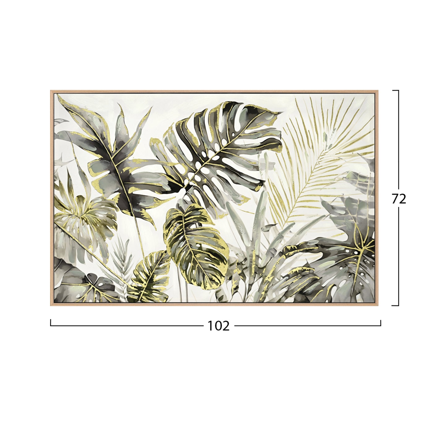 WALL PAINTING TROPICO ΗΜ4541 BEIGE PS FRAME-PRINTED CANVAS 102x4,5x72Hcm.