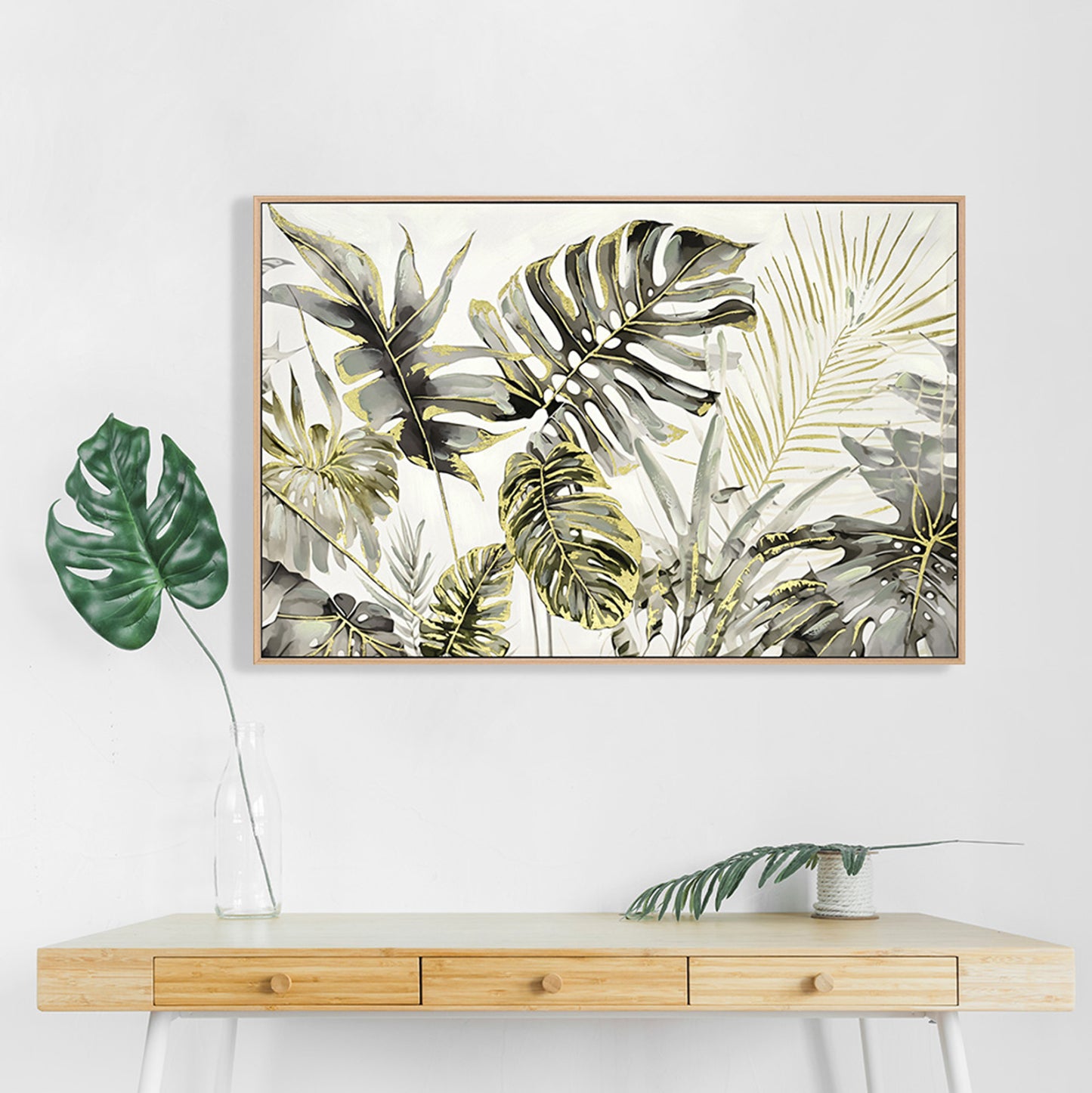 WALL PAINTING TROPICO ΗΜ4541 BEIGE PS FRAME-PRINTED CANVAS 102x4,5x72Hcm.