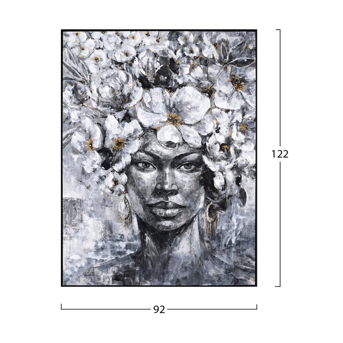 WALL PAINTING MARIP HM4545 BLACK PS FRAME-PRINTED CANVAS 92x4,5x122Hcm.