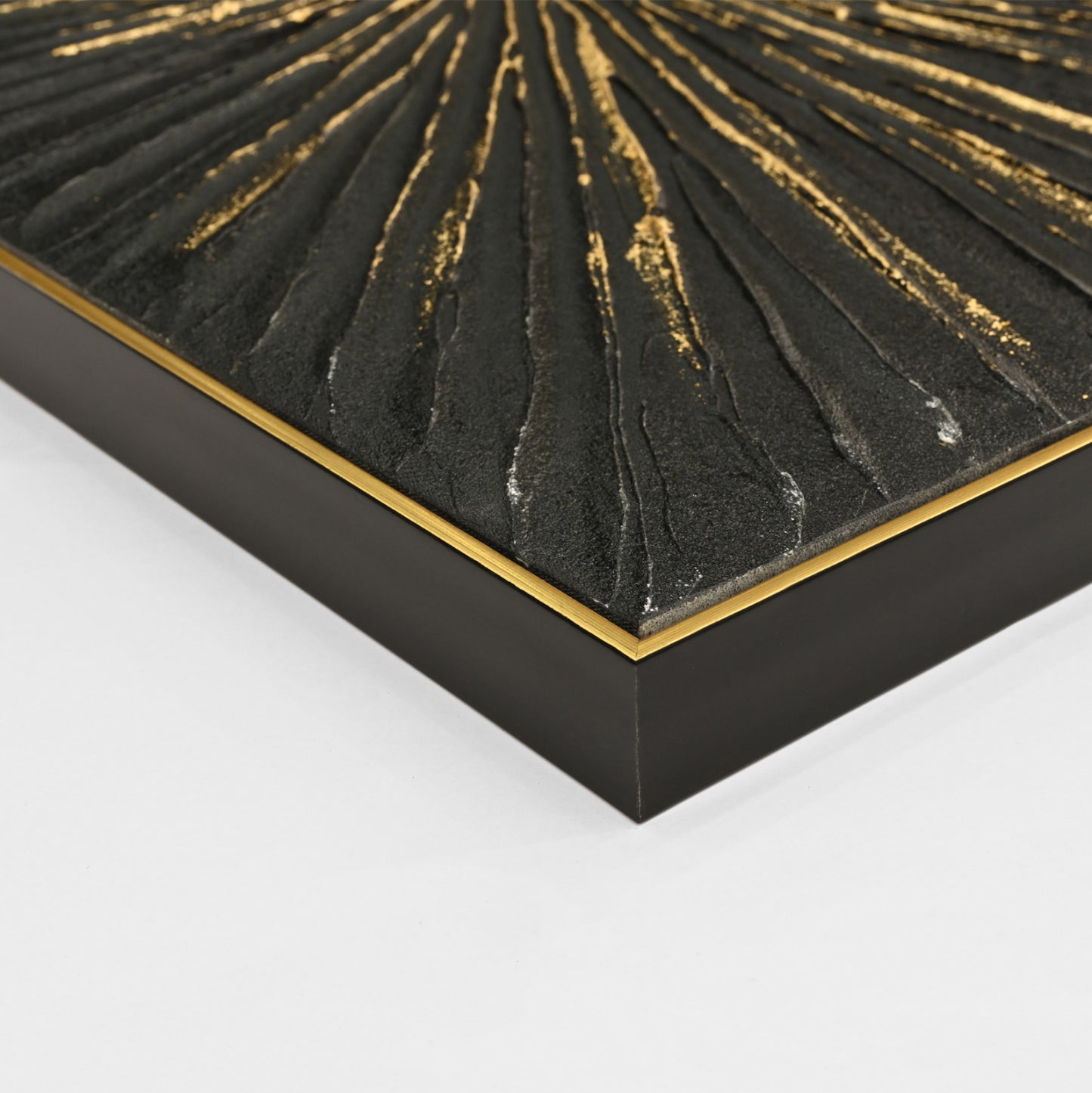 WALL PAINTING STELLON HM4549 BEIGE PS FRAME-BLACK CANVAS-HANDMADE 72x4,5x102Hcm.