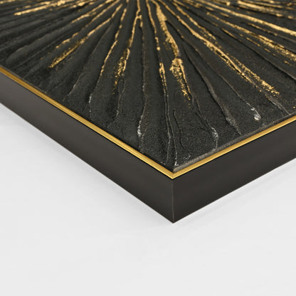 WALL PAINTING STELLON HM4549 BEIGE PS FRAME-BLACK CANVAS-HANDMADE 72x4,5x102Hcm.