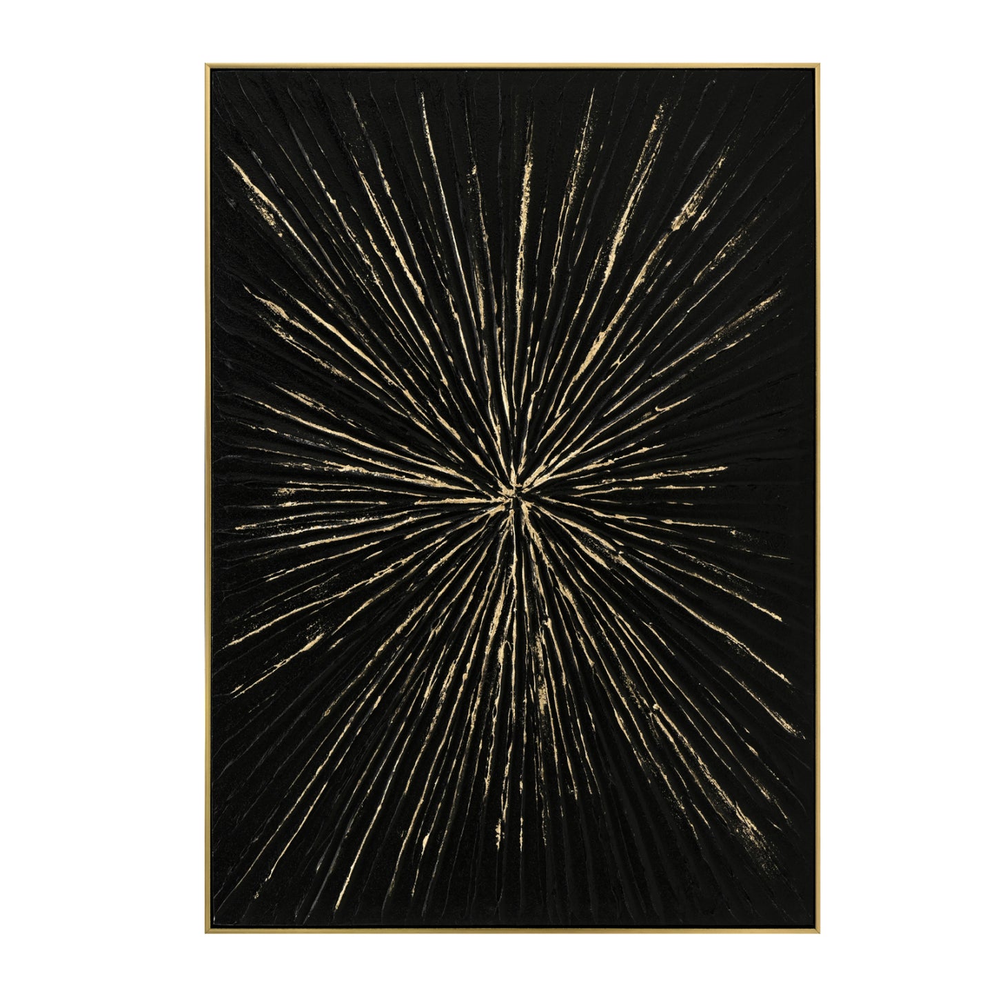 WALL PAINTING STELLON HM4549 BEIGE PS FRAME-BLACK CANVAS-HANDMADE 72x4,5x102Hcm.