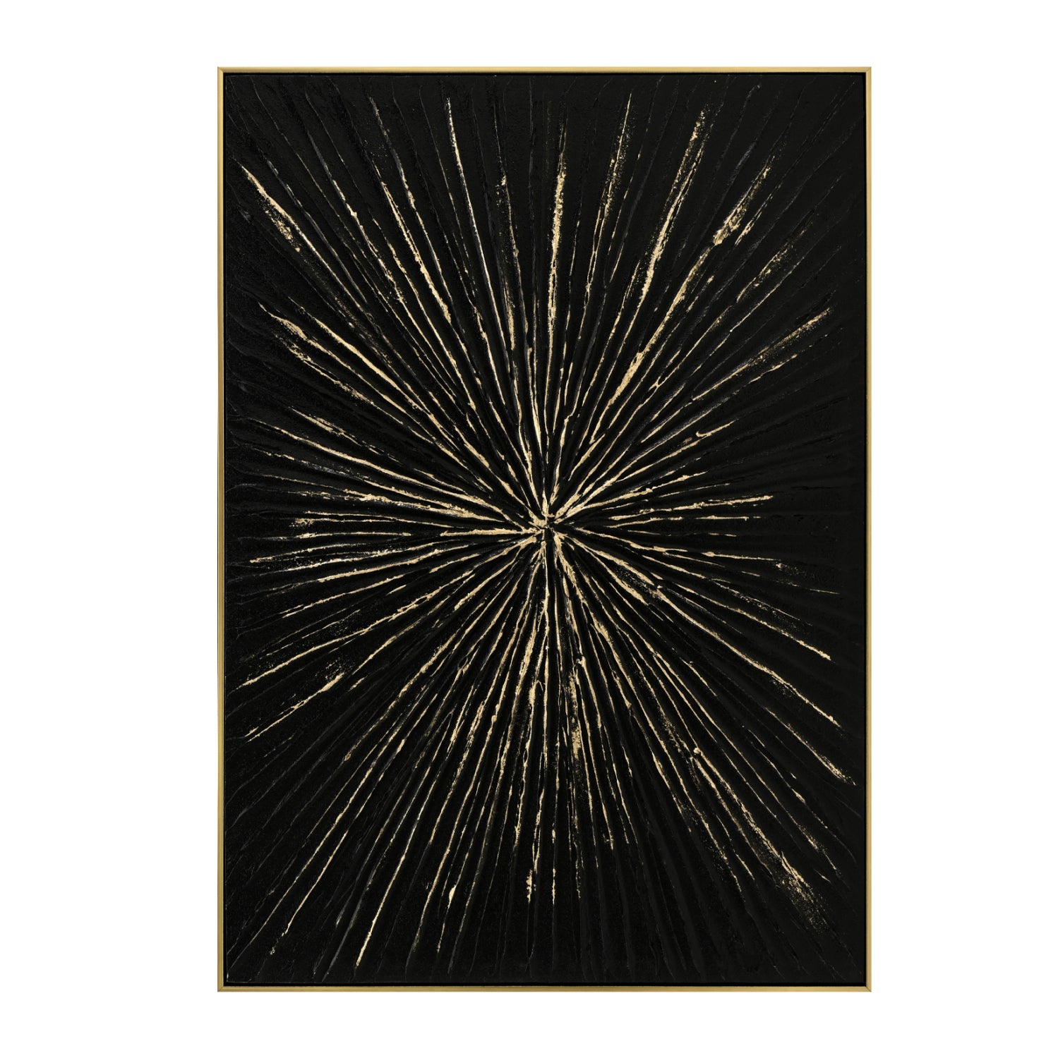 WALL PAINTING STELLON HM4549 BEIGE PS FRAME-BLACK CANVAS-HANDMADE 72x4,5x102Hcm.