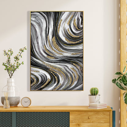 WALL PAINTING HM4561 BEIGE PS FRAME-PRINTED CANVAS ABSTRACT 62x4.5x92Hcm.