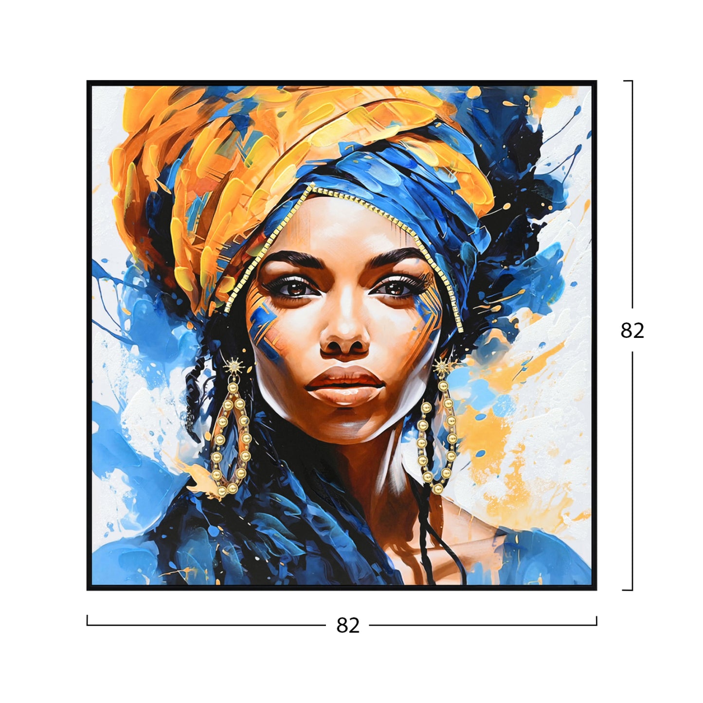 WALL PAINTING ONNANOKO HM4565 BLACK PS FRAME-PRINTED CANVAS WOMAN FIGURE 82x4,5x82Hcm.