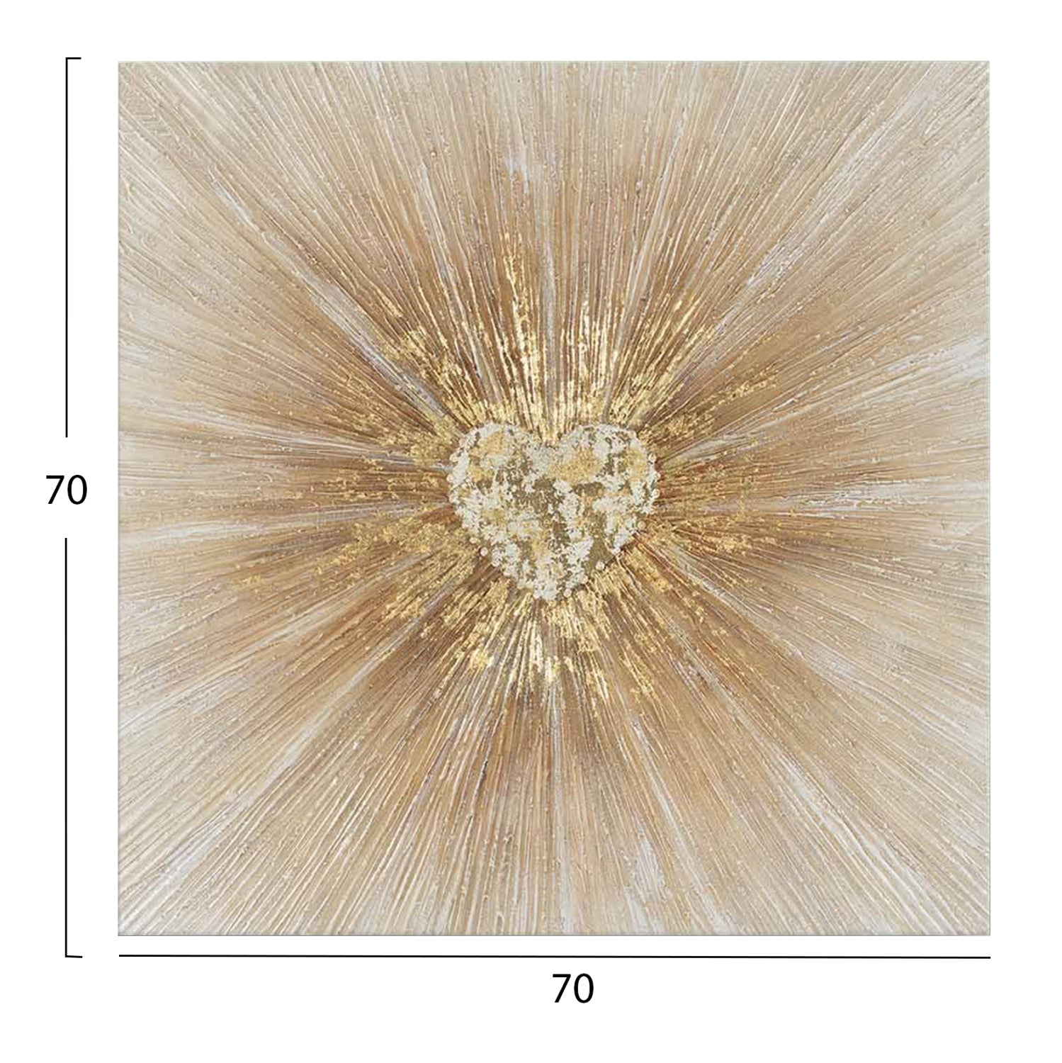 WALL PAINTING SQUARE SERIES GOBI HM4854 PRINTED CANVAS 70x2,8(thickness)x70Hcm.