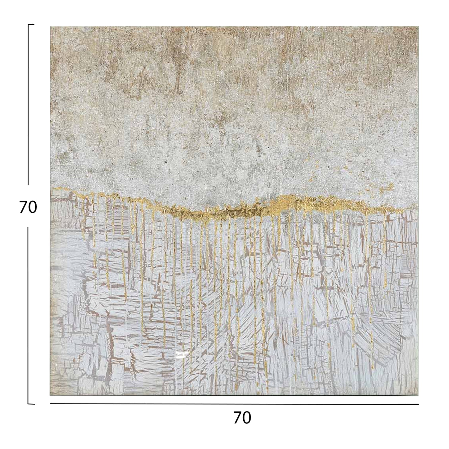 WALL PAINTING SQUARE SERIES GOBI HM4855 PRINTED CANVAS 70x2,8(thickness)x70Hcm.