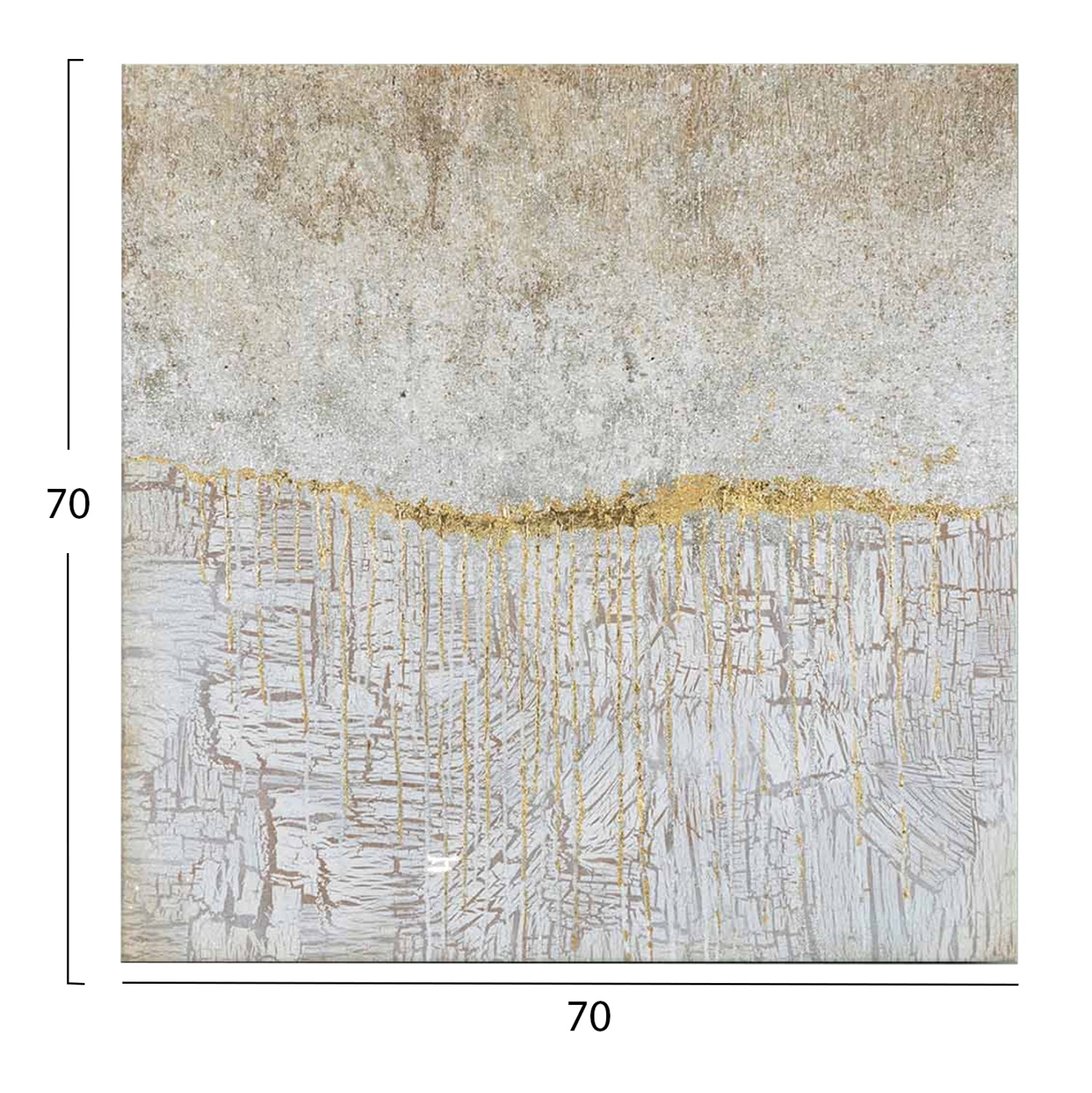 WALL PAINTING SQUARE SERIES GOBI HM4855 PRINTED CANVAS 70x2,8(thickness)x70Hcm.