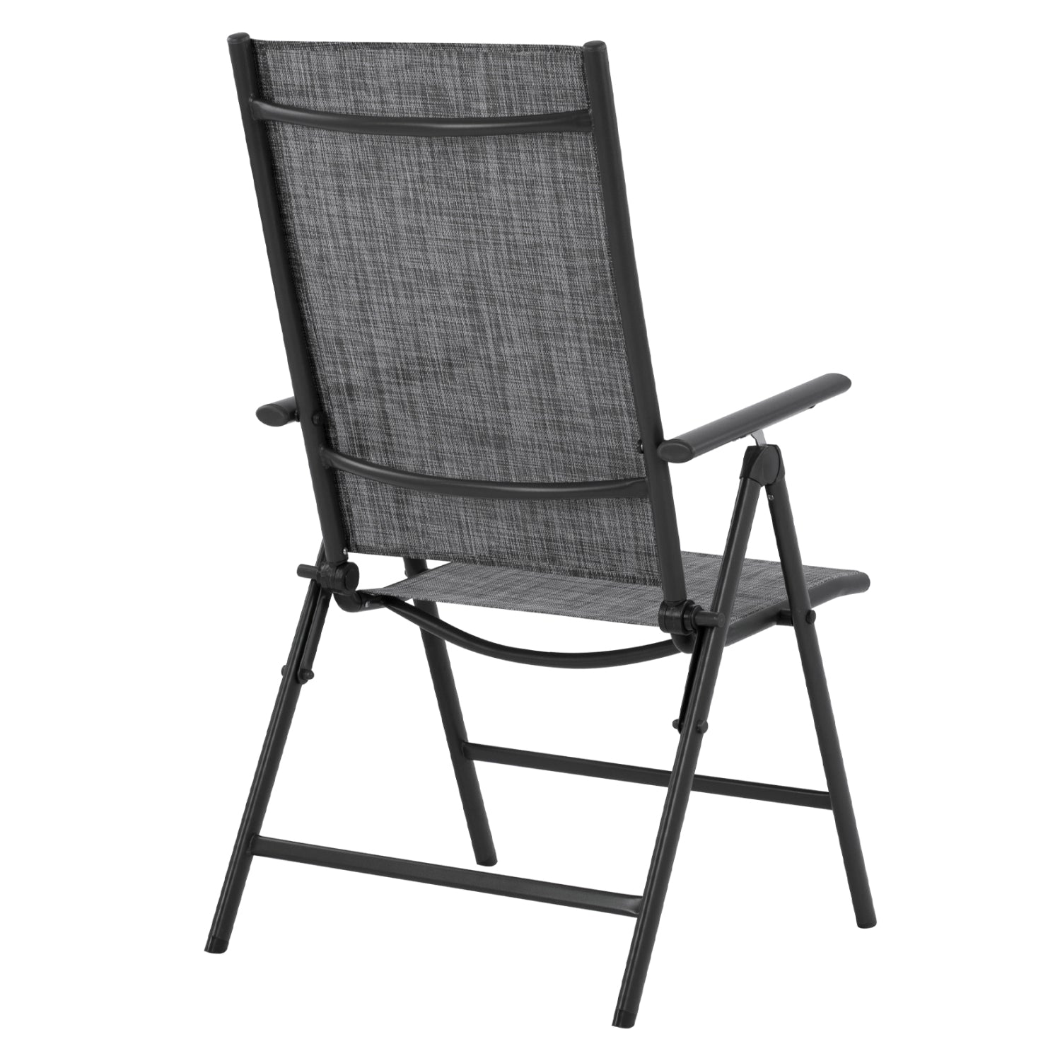 Folding Armchair 7seats Metallic Grey with Grey Textline HM5700.01 55x70x103 cm.