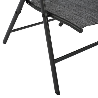 Folding Armchair 7seats Metallic Grey with Grey Textline HM5700.01 55x70x103 cm.