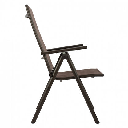 Folding Armchair 7 seats Metallic Brown with brown textline HM5700.02 55x70x103 cm.