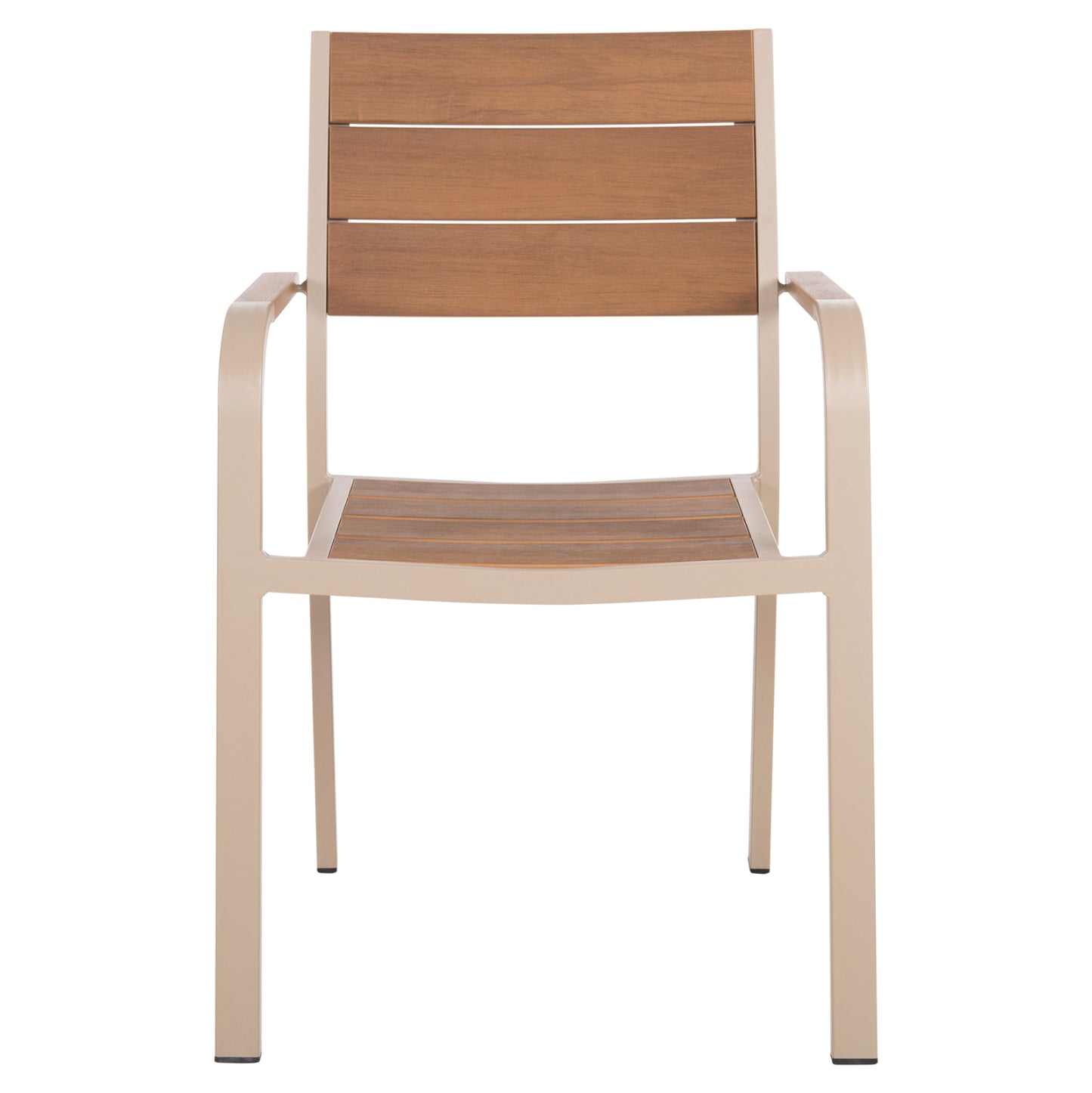 ARMCHAIR ALUMINUM SAGA HM5127.04 CHAMPAGNE-COLORED WITH POLYWOOD SEAT AND BACKREST 55x52x86Hcm.