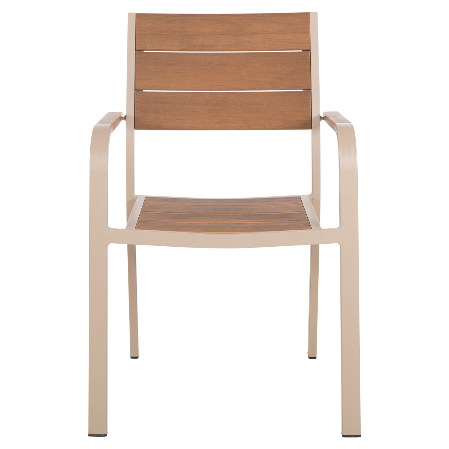 ARMCHAIR ALUMINUM SAGA HM5127.04 CHAMPAGNE-COLORED WITH POLYWOOD SEAT AND BACKREST 55x52x86Hcm.