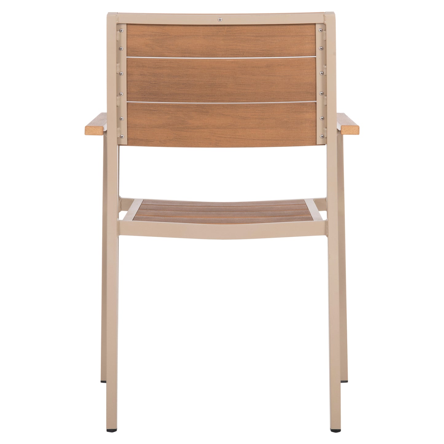 ARMCHAIR ALUMINUM SAGA HM5127.04 CHAMPAGNE-COLORED WITH POLYWOOD SEAT AND BACKREST 55x52x86Hcm.