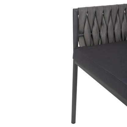 ALUMINUM ARMCHAIR MARTIN HM5564.12 ANTHRACITE FRAME AND ANTHRACITE SYNTHETIC RATTAN 56x56x80Hcm.