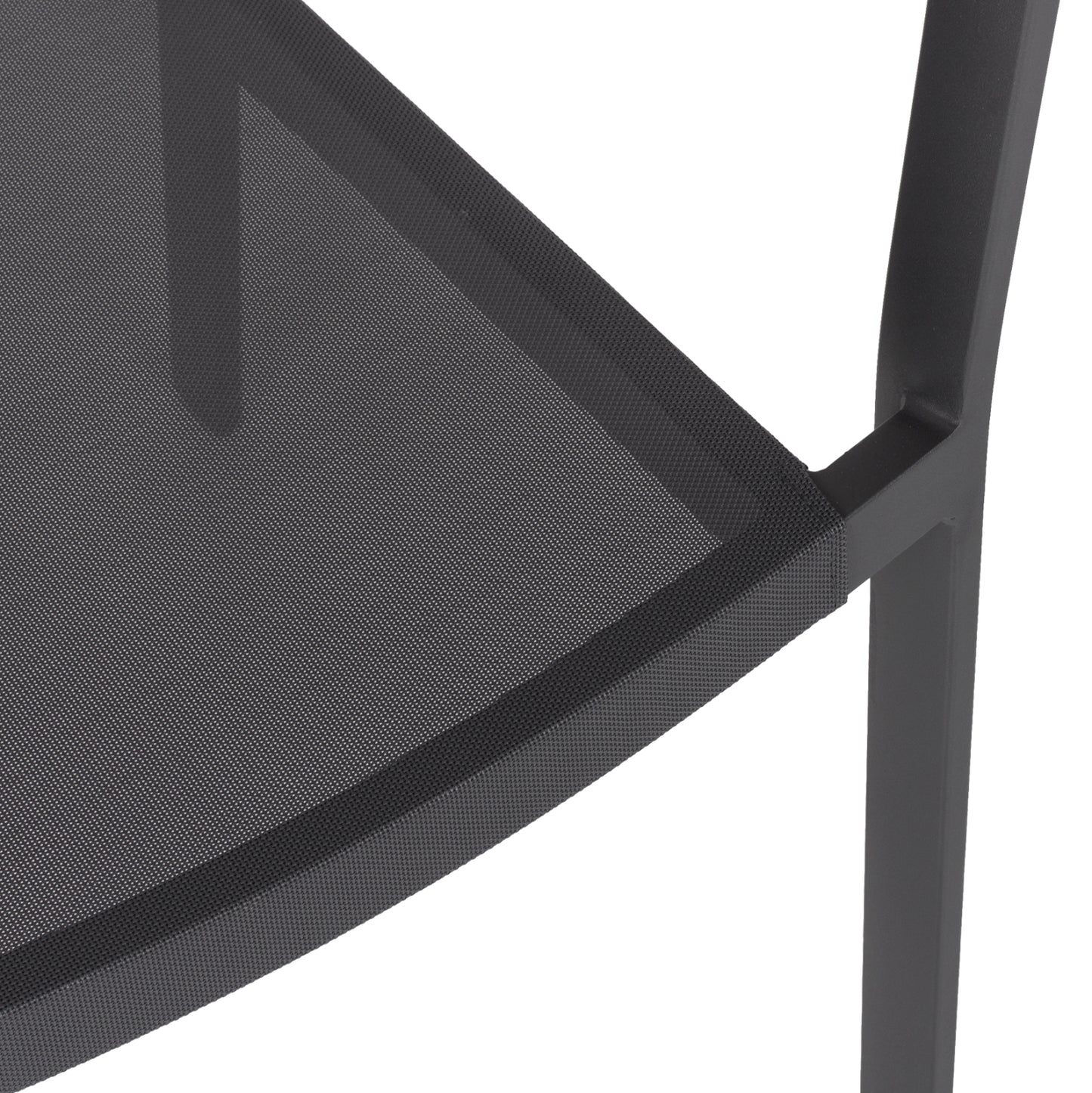 ARMCHAIR ALUMINUM HM5891.01 ANTHRACITE FRAME AND TEXTLINE- BEIGE RATTAN BACKREST 57x53x80Hcm.