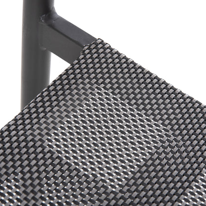 ALUMINUM ARMCHAIR RONNY HM5998.01 GREY FRAME & GREY TEXTILENE 53x51x80Hcm.