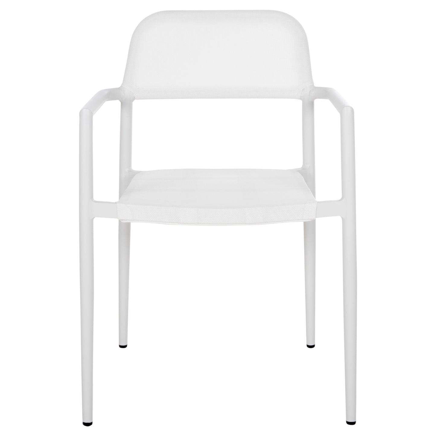 ALUMINUM ARMCHAIR RONNY HM5998.02 WHITE FRAME & WHITE TEXTILENE 53x51x80Hcm.