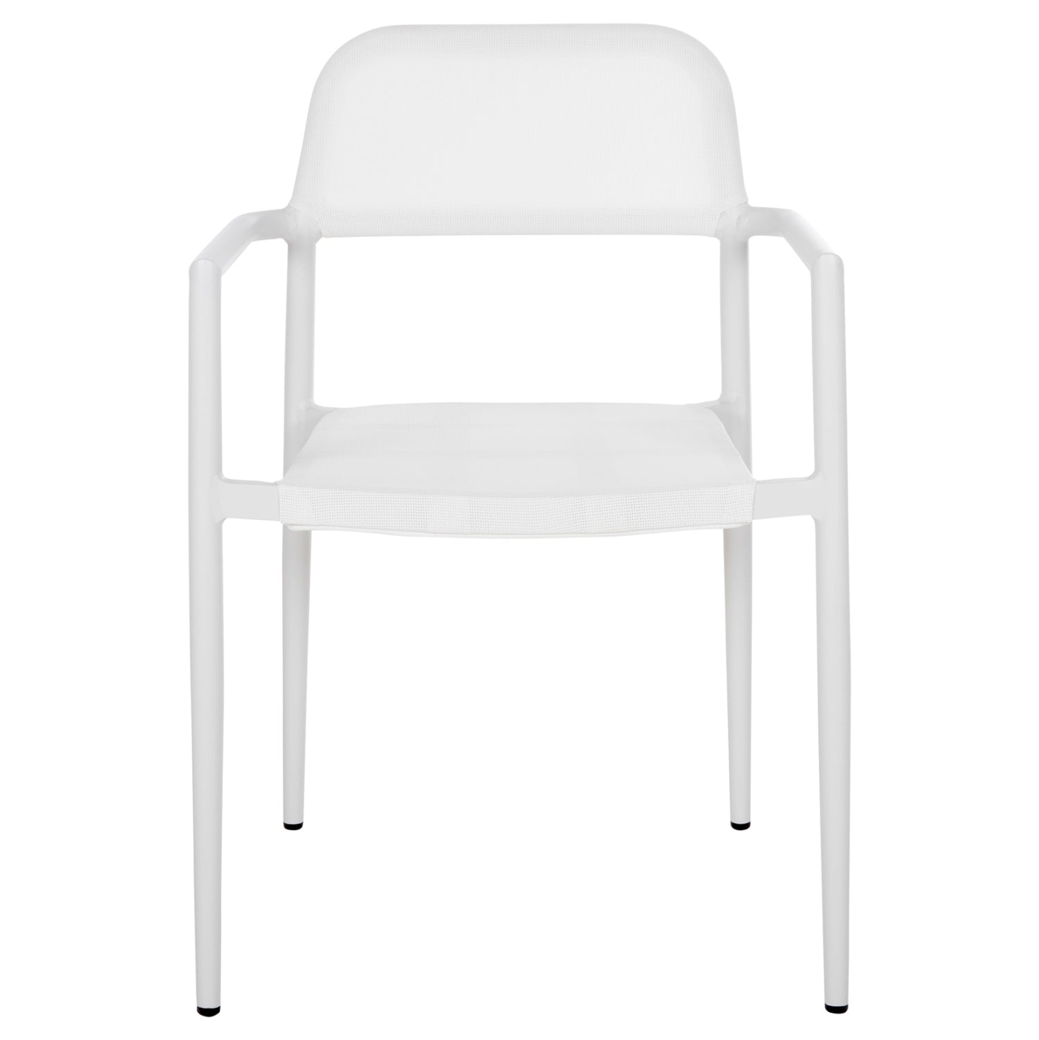 ALUMINUM ARMCHAIR RONNY HM5998.02 WHITE FRAME & WHITE TEXTILENE 53x51x80Hcm.