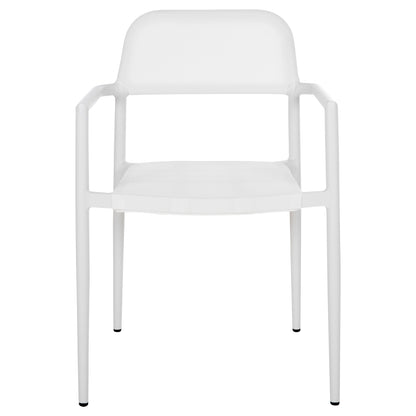 ALUMINUM ARMCHAIR RONNY HM5998.02 WHITE FRAME & WHITE TEXTILENE 53x51x80Hcm.