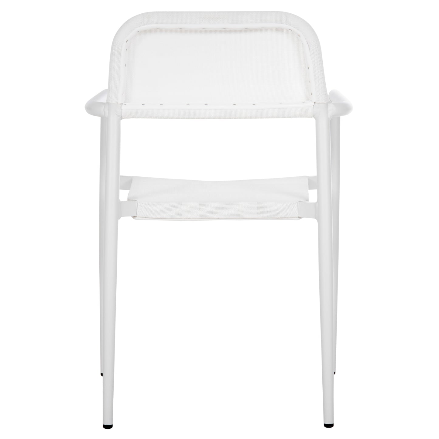 ALUMINUM ARMCHAIR RONNY HM5998.02 WHITE FRAME & WHITE TEXTILENE 53x51x80Hcm.