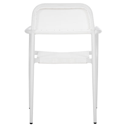 ALUMINUM ARMCHAIR RONNY HM5998.02 WHITE FRAME & WHITE TEXTILENE 53x51x80Hcm.