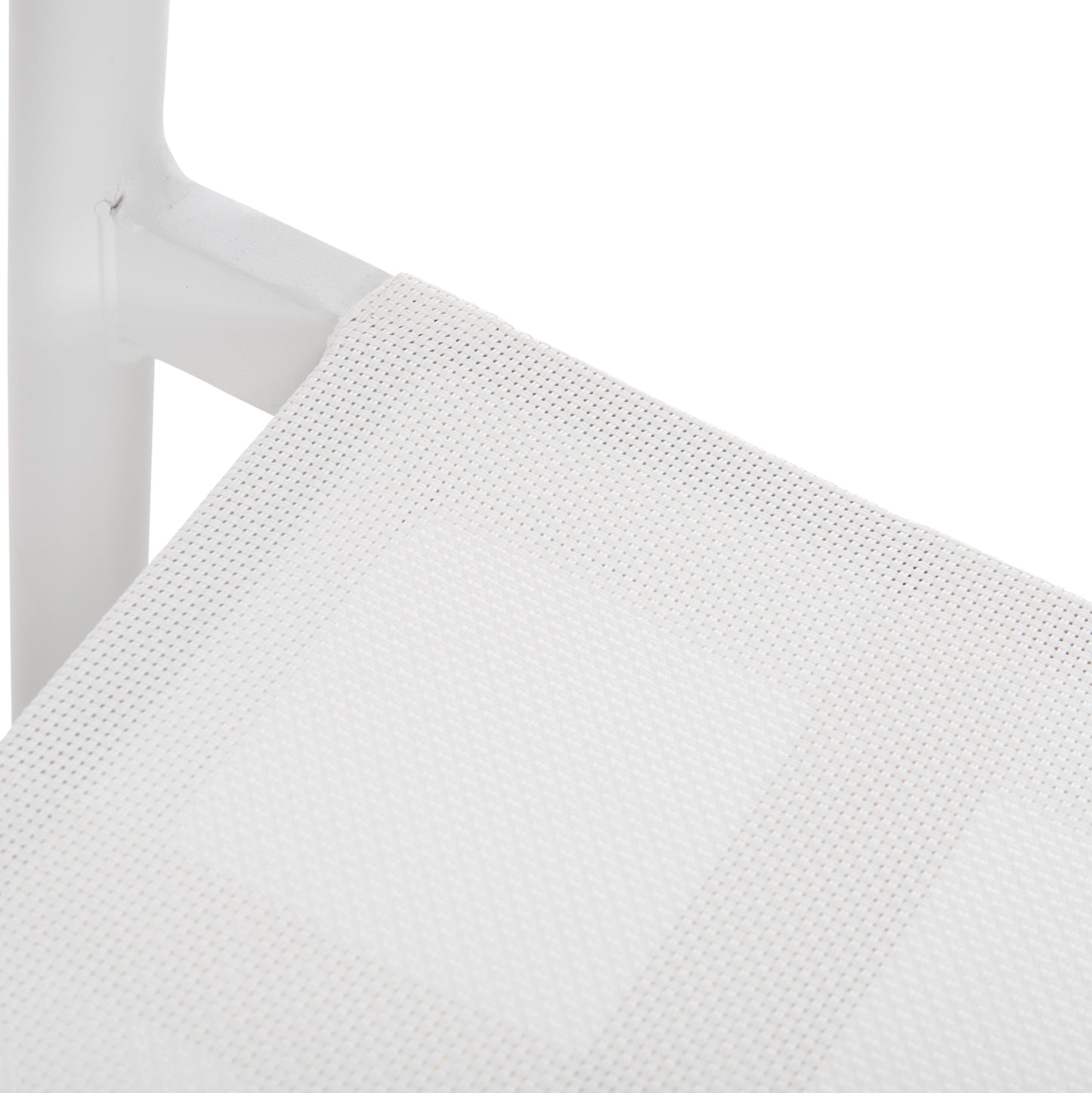ALUMINUM ARMCHAIR RONNY HM5998.02 WHITE FRAME & WHITE TEXTILENE 53x51x80Hcm.