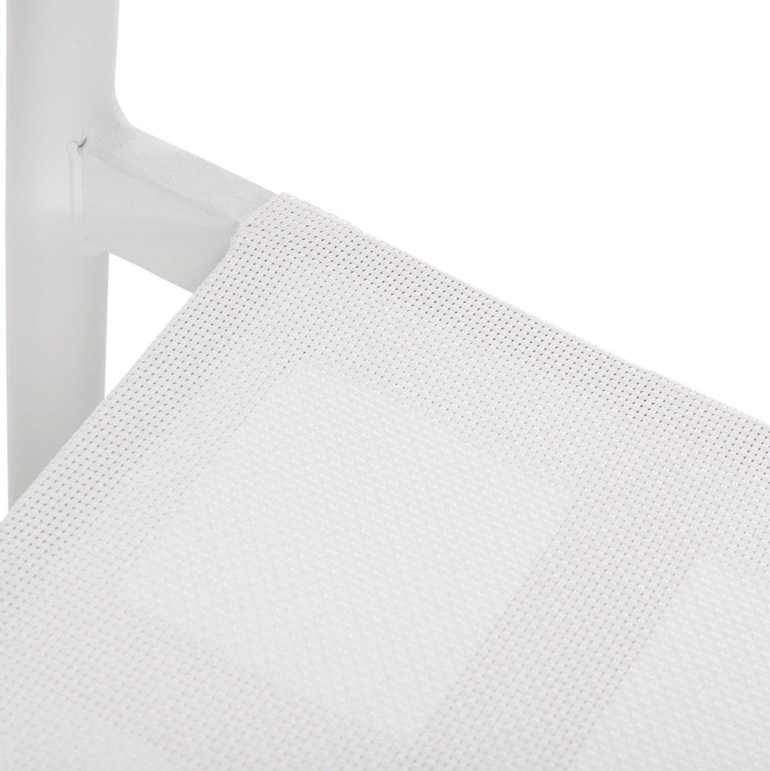 ALUMINUM ARMCHAIR RONNY HM5998.02 WHITE FRAME & WHITE TEXTILENE 53x51x80Hcm.