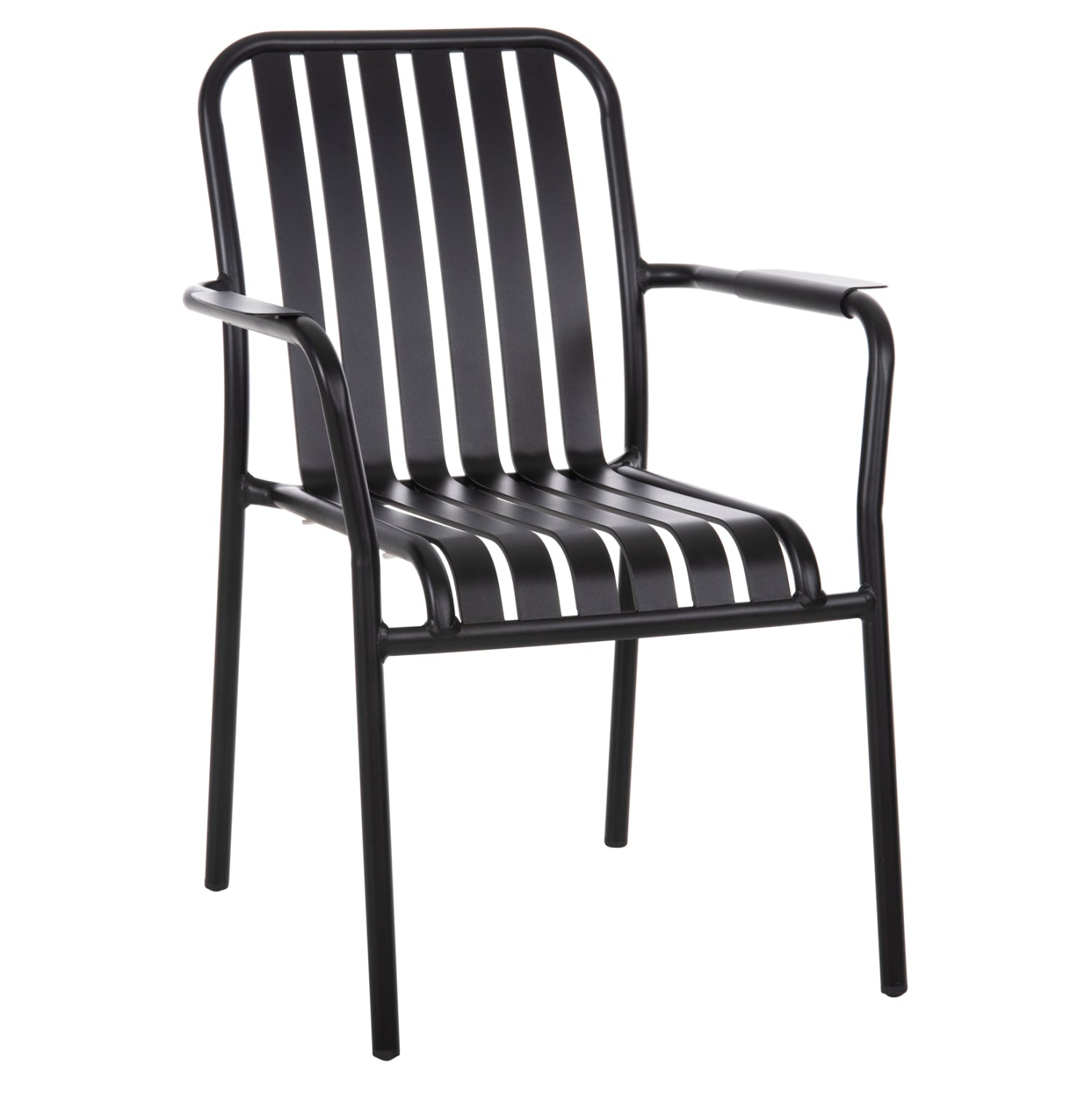 ALUMINUM ARMCHAIR RACHEL HM6088.01 BLACK 63x58x85Hcm.