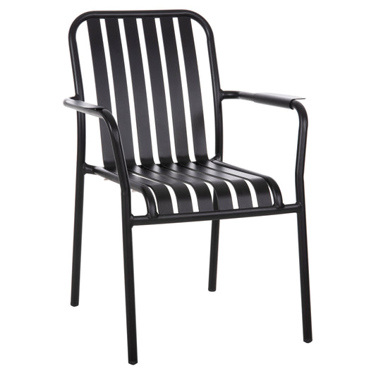 ALUMINUM ARMCHAIR RACHEL HM6088.01 BLACK 63x58x85Hcm.