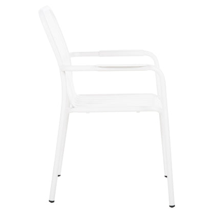 ALUMINUM ARMCHAIR RACHEL HM6088.02 WHITE 63x58x85Hcm.