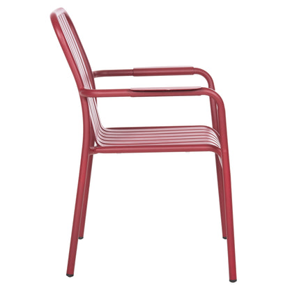 ALUMINUM ARMCHAIR RACHEL HM6088.05 RED 63x58x85Hcm.
