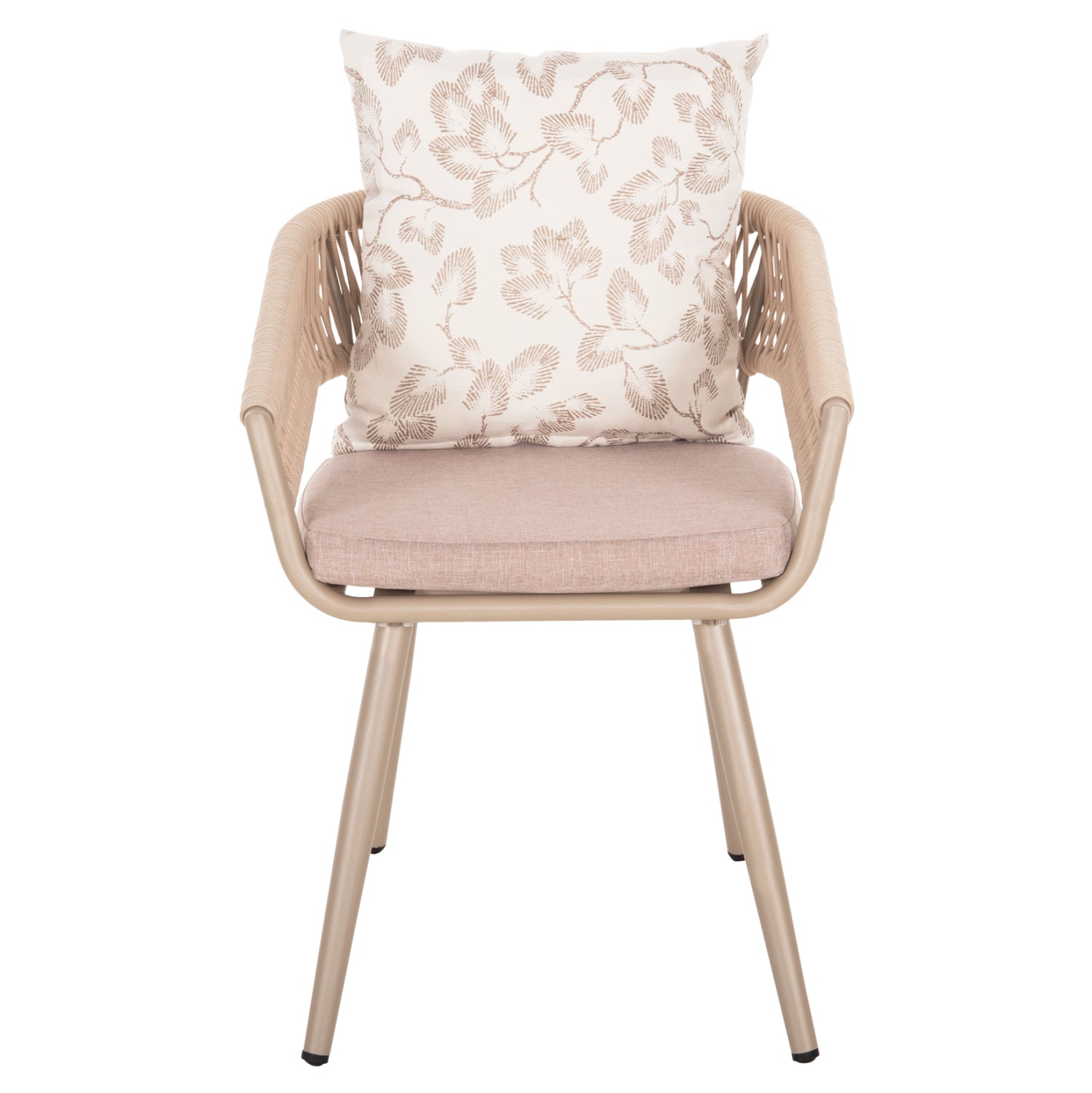 ARMCHAIR ALUMINUM CAMDEN HM6141.04 BACK CUSHION WITH PRINT DESIGN-CAPPUCCINO 56x60x72-87Hcm.