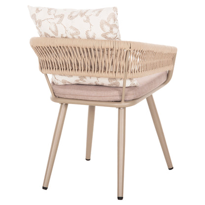 ARMCHAIR ALUMINUM CAMDEN HM6141.04 BACK CUSHION WITH PRINT DESIGN-CAPPUCCINO 56x60x72-87Hcm.
