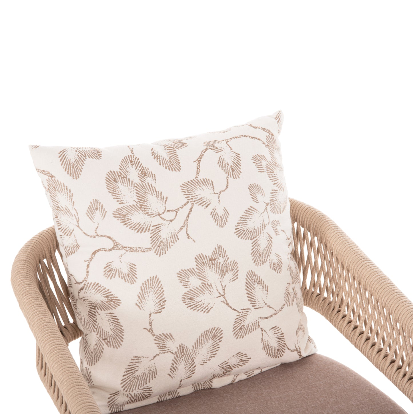 ARMCHAIR ALUMINUM CAMDEN HM6141.04 BACK CUSHION WITH PRINT DESIGN-CAPPUCCINO 56x60x72-87Hcm.