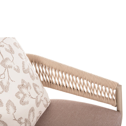 ARMCHAIR ALUMINUM CAMDEN HM6141.04 BACK CUSHION WITH PRINT DESIGN-CAPPUCCINO 56x60x72-87Hcm.