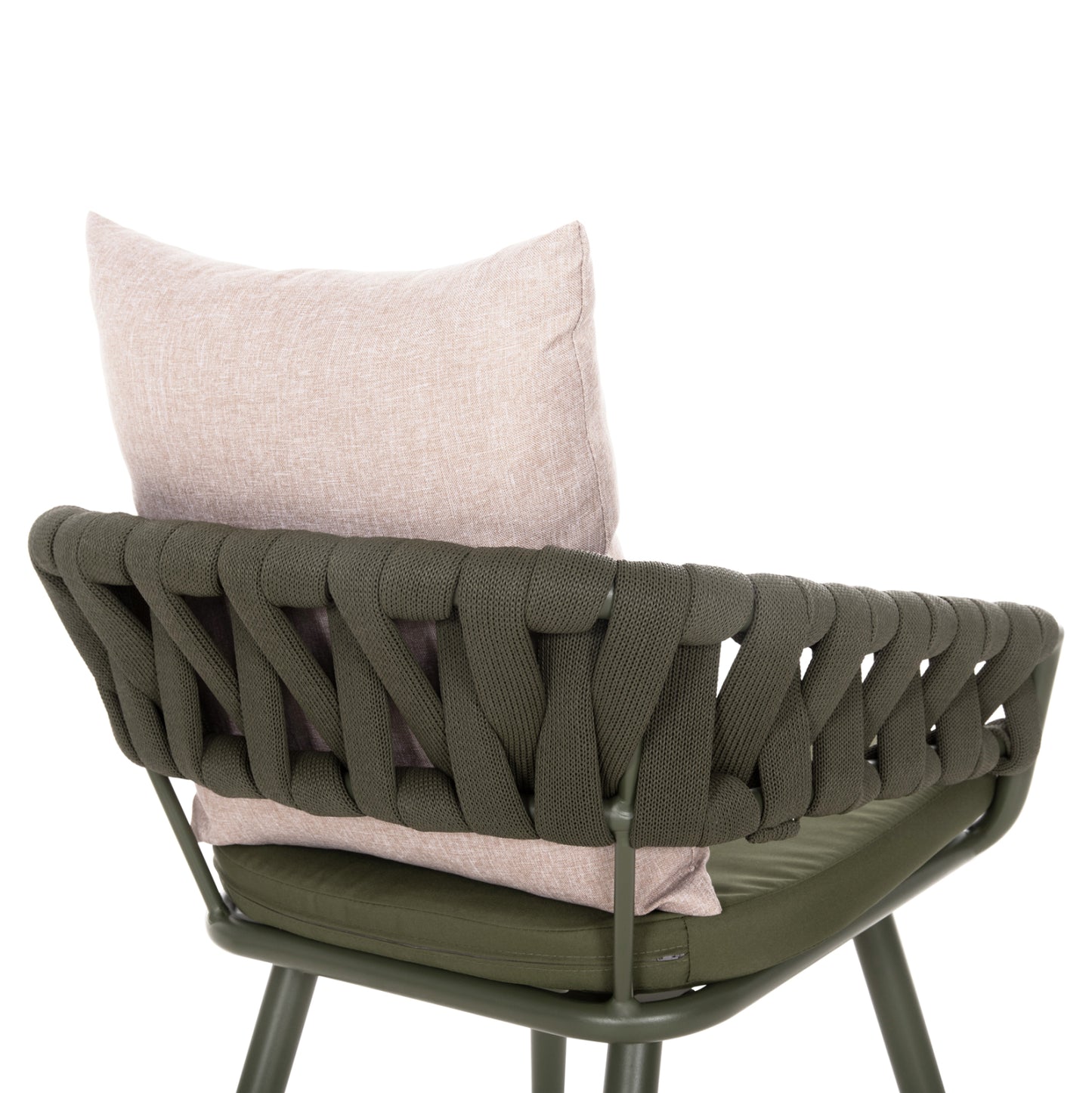 ARMCHAIR ALUMINUM CAMDEN HM6141.08 BACK CUSHION IN BROWN COLOR-DARK OLIVE 56x60x72-87Hcm.