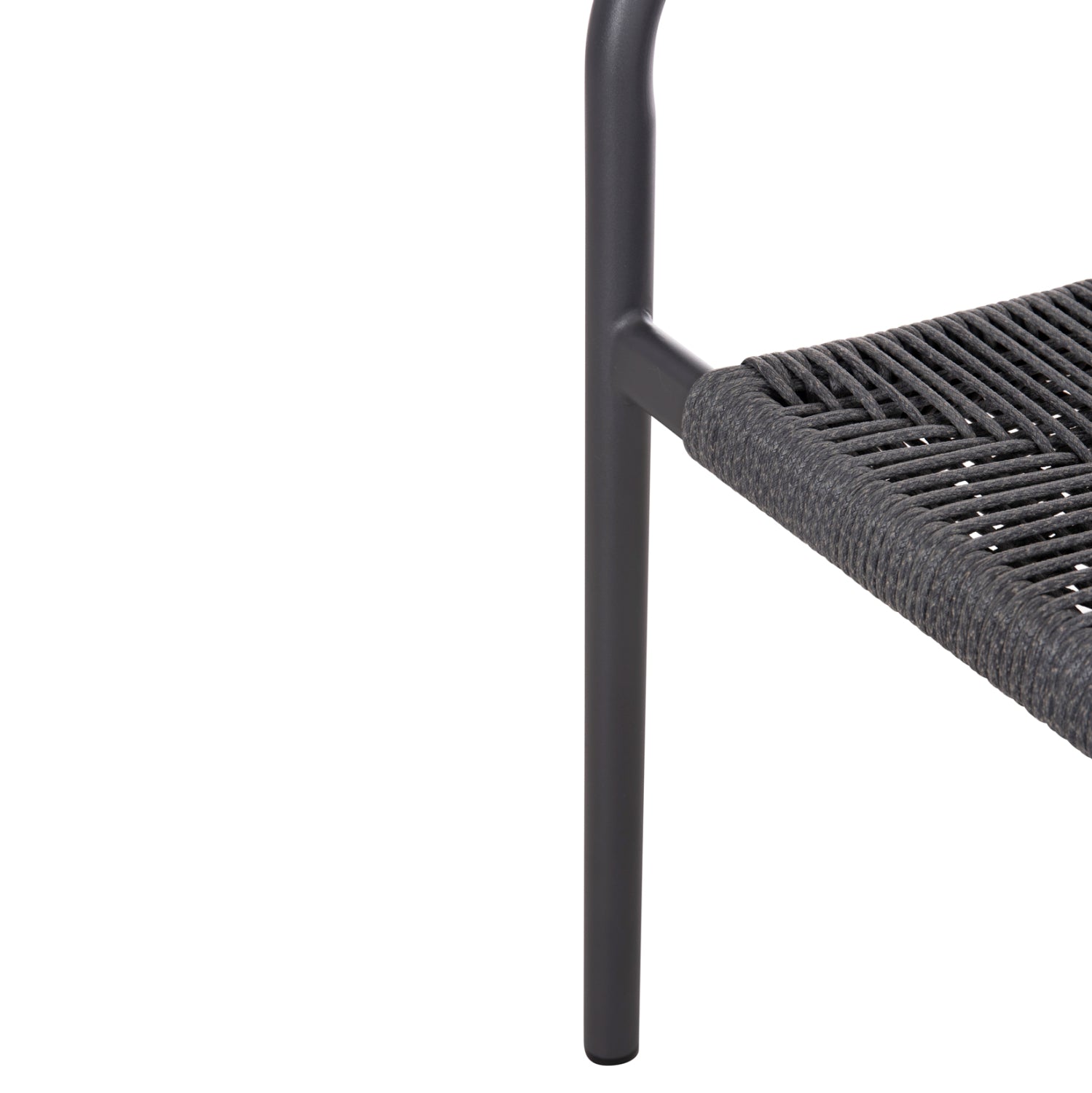 DINING ARMCHAIR ALUMINUM LUCCI HM6266.01 DARK GREY FRAME & P.E. RATTAN 58x56x79Hcm.