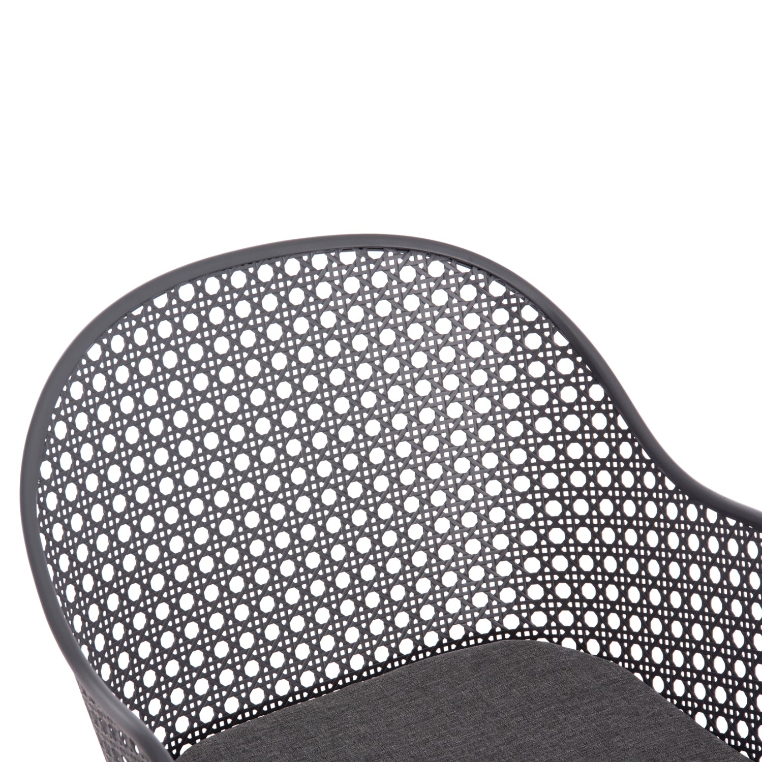 ALUMINUM ARMCHAIR OREGO HM6268.01 FRAME AND CUSHION IN DARK GREY 56x59x81Hcm.